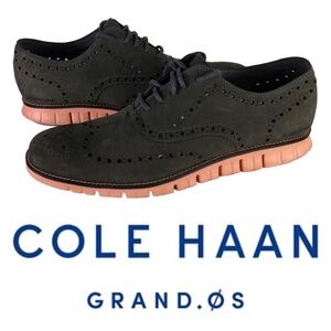 Cole Haan Zerogrand Grand OS Mens 12 Oxford Shoes Brown Wingtip Dress Casual
